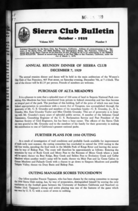 Sierra Club Bulletin 1929 Vol 14 No 5 October thumbnail
